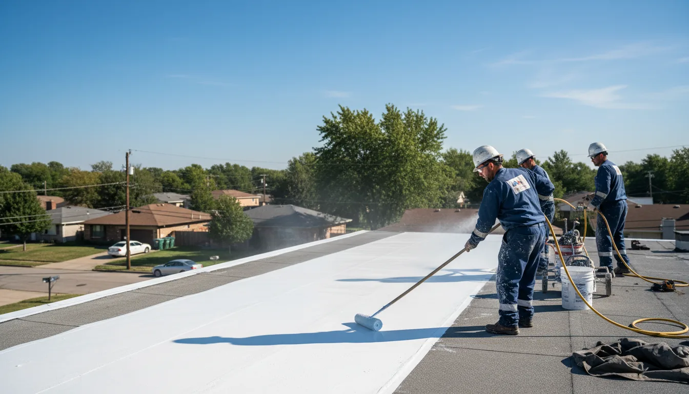 Commercial roof coating in De Land, IL near me